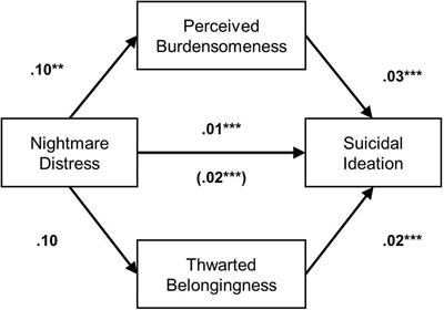 Perceived Interpersonal Burdensomeness as a Mediator between Nightmare Distress and Suicidal Ideation in Nightmare Sufferers